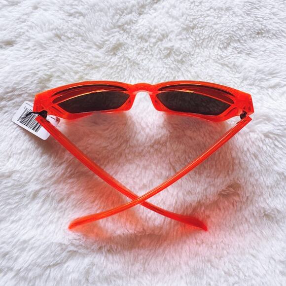 Cerise Bright Orange Mirrored Sunglasses - Picture 13 of 15